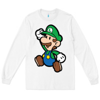White paper luigi Long Sleeve Tee - linhVisuals