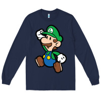 Navy paper luigi Long Sleeve Tee - linhVisuals