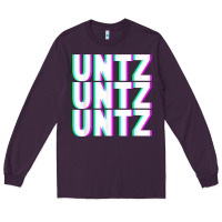 Plum untz untz untz techno dubstep riddim raver dj party t shirt Long Sleeve Tee - linhVisuals