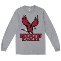 Heather Grey nccu eagles Long Sleeve Tee - linhVisuals