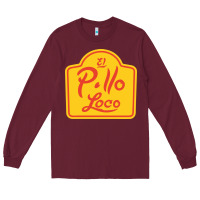 Burgundy el pollo loco Long Sleeve Tee - linhVisuals