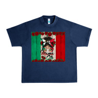 Navy mexican messy bun mamacita Urban Heavy Tee - BundleAndBundleShop