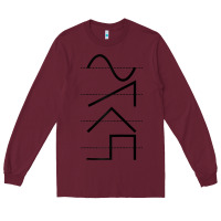 Burgundy vintage analog synthesizer techno waveform   synth nerd raglan basebal Long Sleeve Tee - linhVisuals