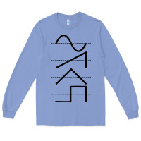 Colony Blue vintage analog synthesizer techno waveform   synth nerd raglan basebal Long Sleeve Tee - linhVisuals