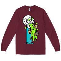 Burgundy skull pez Long Sleeve Tee - linhVisuals