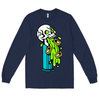 Navy skull pez Long Sleeve Tee - linhVisuals