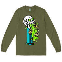 Army Green skull pez Long Sleeve Tee - linhVisuals