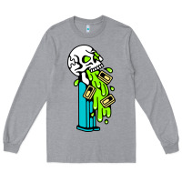 Heather Grey skull pez Long Sleeve Tee - linhVisuals