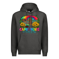 Charcoal Heather camp more worry less with caravan Premium Hoodie - Artiststas