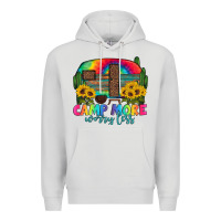 Dove Grey camp more worry less with caravan Premium Hoodie - Artiststas