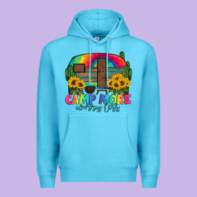 Camp More Worry Less With Caravan Premium Hoodie Designed By Artiststas