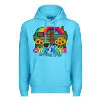 Ocean Blue camp more worry less with caravan Premium Hoodie - Artiststas
