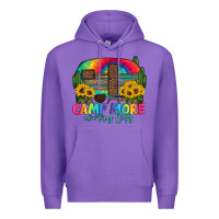 Purple camp more worry less with caravan Premium Hoodie - Artiststas