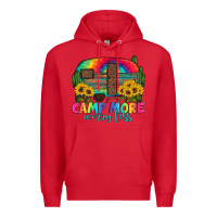 Red camp more worry less with caravan Premium Hoodie - Artiststas