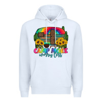 White camp more worry less with caravan Premium Hoodie - Artiststas