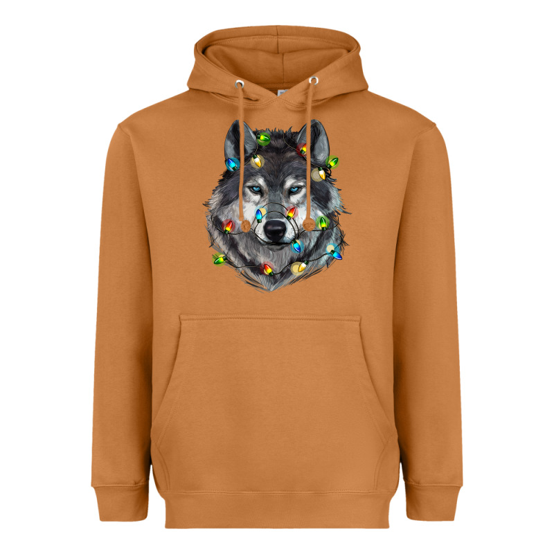 Christmas With Wolf Heavyweight Hoodie by RanaPortraitStore | Teevron
