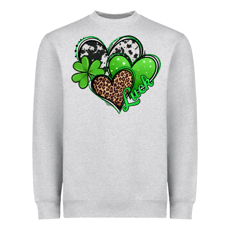 St. Patrick's Day Hearts Heavyweight Sweatshirt by Jasminsmagicworld | Teevron