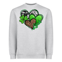 Heather Grey St. Patrick's Day hearts Heavyweight Sweatshirt - Jasminsmagicworld