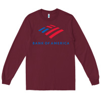 Burgundy bank of america Long Sleeve Tee - linhVisuals
