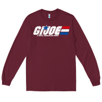 Burgundy distressed army green gi joe Long Sleeve Tee - linhVisuals