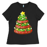 Black green chocolate christmas cookie cake Ladies Tee - FaDigitalArtStudio