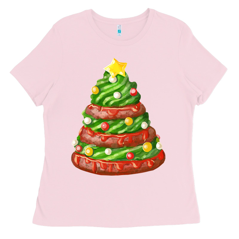 Green Chocolate Christmas Cookie Cake Ladies Tee by FaDigitalArtStudio | Teevron