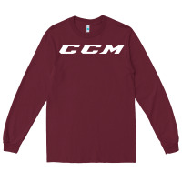 Burgundy c c m hockey Long Sleeve Tee - linhVisuals