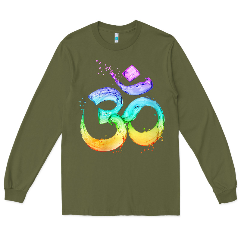 Womens Om Symbol   Psy Trance Goa Yoga Meditation Buddhism Buddhist V Long Sleeve Tee by linhVisuals | Teevron