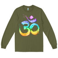 Womens Om Symbol   Psy Trance Goa Yoga Meditation Buddhism Buddhist V Long Sleeve Tee | Teevron