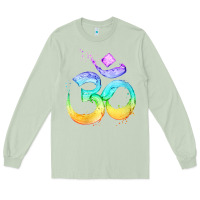 Matcha womens om symbol   psy trance goa yoga meditation buddhism buddhist v Long Sleeve Tee - linhVisuals
