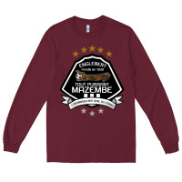Burgundy suitable-tp-mazembe-worn Long Sleeve Tee - linhVisuals