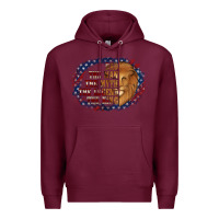 Burgundy dad the man american flag Premium Hoodie - Jasminsmagicworld