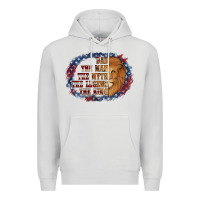 Dove Grey dad the man american flag Premium Hoodie - Jasminsmagicworld