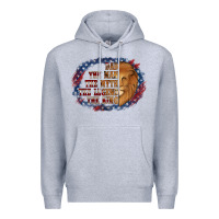 Heather Grey dad the man american flag Premium Hoodie - Jasminsmagicworld