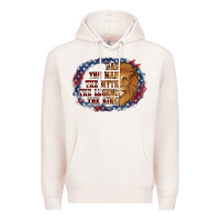 Pale Pink dad the man american flag Premium Hoodie - Jasminsmagicworld