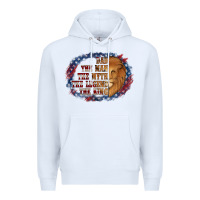 White dad the man american flag Premium Hoodie - Jasminsmagicworld