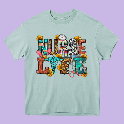 Nurse Life Heavy Core Tee Designed By Oliviacreatesart