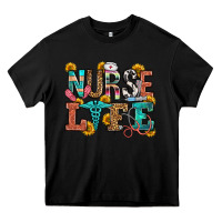 Black nurse life Heavy Core Tee - OliviaCreatesArt