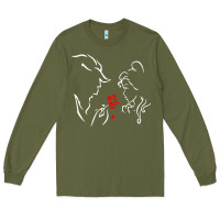 Army Green beauty the beast love Long Sleeve Tee - linhVisuals