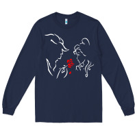 Navy beauty the beast love Long Sleeve Tee - linhVisuals