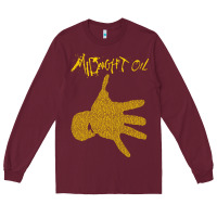Burgundy Midnight Oil colour Long Sleeve Tee - linhVisuals