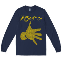 Navy Midnight Oil colour Long Sleeve Tee - linhVisuals