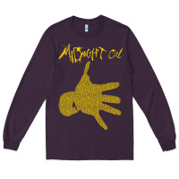 Plum Midnight Oil colour Long Sleeve Tee - linhVisuals