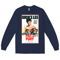 Navy fist of fury by bruce Long Sleeve Tee - linhVisuals