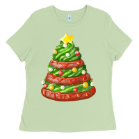 Matcha green chocolate christmas cookie cake Ladies Tee - FaDigitalArtStudio