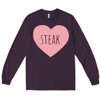 Plum i heart steak Long Sleeve Tee - linhVisuals