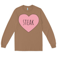 Toasted Coconut i heart steak Long Sleeve Tee - linhVisuals