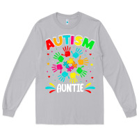 Moon Dust autistic auntie puzzle support family autism awareness sweatshirt Long Sleeve Tee - linhVisuals