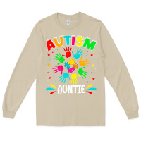 Mushroom autistic auntie puzzle support family autism awareness sweatshirt Long Sleeve Tee - linhVisuals
