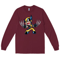 Burgundy wolverine Long Sleeve Tee - linhVisuals